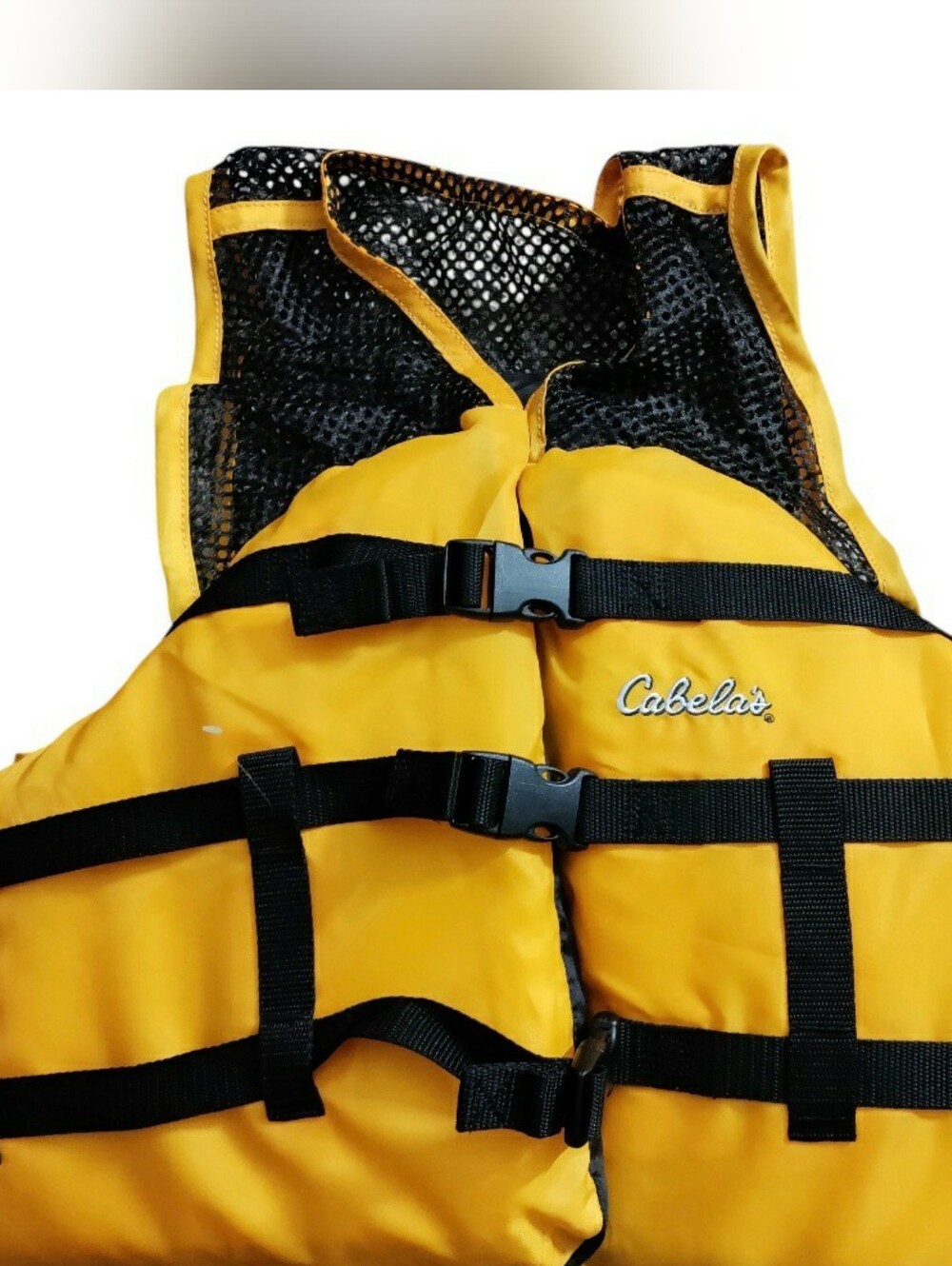 Cabela's Adult Flotation Aid Type III Life Vest Yellow Black NWOT